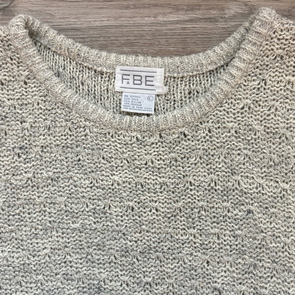 FABE Vintage Silk Blend Knitted Sweater Pearl Buttons at Hip Women’s Large - Picture 7 of 10